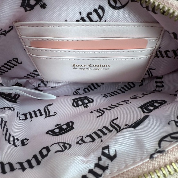 NWT Juicy Couture Liquorice/Pink 💕Diamond 💎 Lovers Club Wristlet - Picture 5 of 6